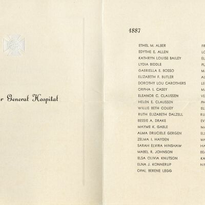 Inside of Ella Mitze's graduation invitiation, 1931: Origsize: 5.75" x 6.5"; Origformat: Other; Resolution: 300dpi