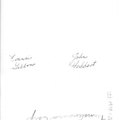 Francis Gibbons and John Huddart -Back