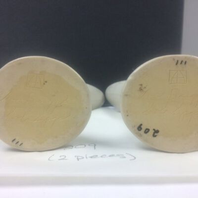 Bases of Van Briggle Vases with Markings.: Origformat: Artifact
