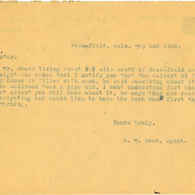 Rick Steele Collection (Broomfield Depot Papers)