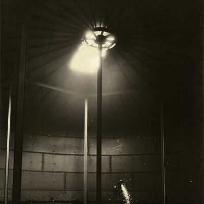 Workers welding inside of a Broomfield water storage structure