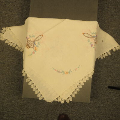 White Tablecloth with Embroidery