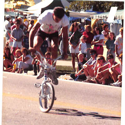 Unicyclist at 1989 Broomfield Days