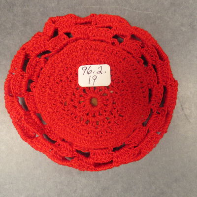One side of pin cushion.: Origsize: 4.5" (diam); Origformat: Artifact