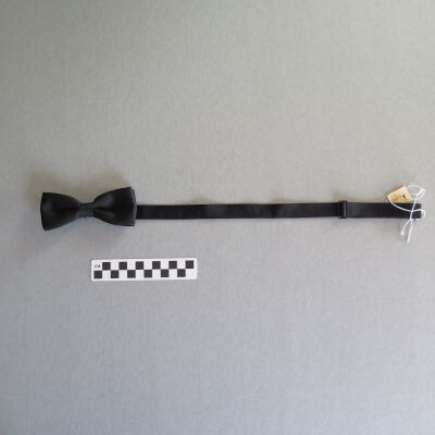 Front of bowtie: Origsize: 2" (w) x 18" (l); Origformat: Artifact