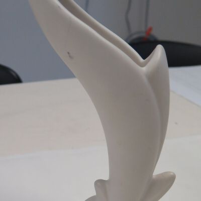 Side of one vase: Origsize: 9" (h) x 3.5" (dia); Origformat: Artifact