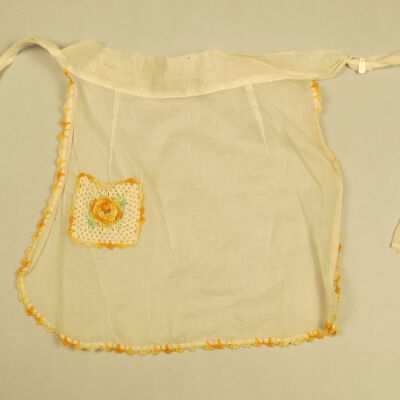 Sheer White and Yellow Apron