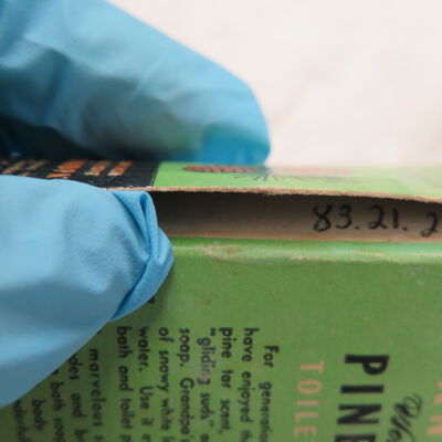 Number on box: Origsize: 1.5" (h) x 4" (w) x; Origformat: Artifact