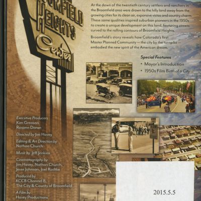 Broomfield:  Spirit of the American Dream DVD, back: Origformat: Other