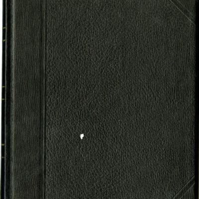 Minutes of Broomfield Gun Club, Front Cover: Origsize: 7 1/2" x 9 1/2"; Origformat: Other; Resolution: 300dpi