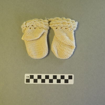 Back of booties: Origsize: 2" (w) x 4" (l); Origformat: Artifact