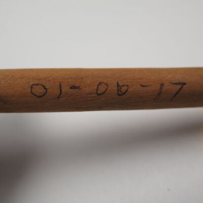 Number detail on pipe: Origsize: 2.5" (h) x 0.75" (w); Origformat: Artifact