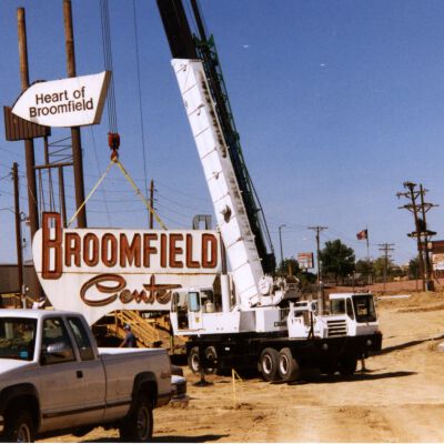 Broomfield Center Sign Being Removed