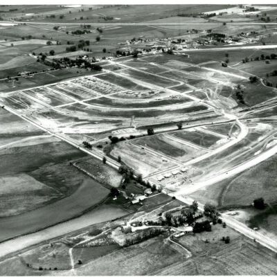 Aerial View of the First Houses Under Construction