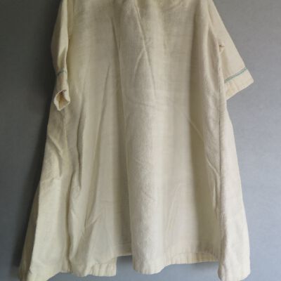 Back of nightgown: Origsize: 9" (w) x 20" (l); Origformat: Artifact