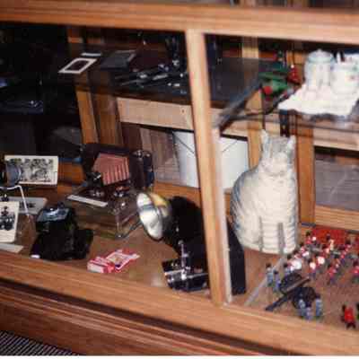 Objects on a shelf
