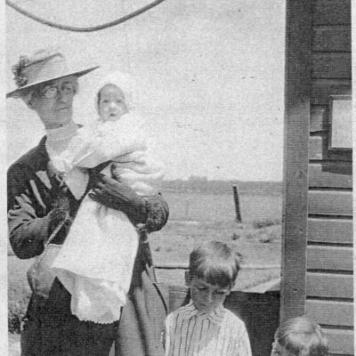 Burns Junction Station Agent's Family at Depot