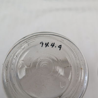 Number on bottom of jar.: Origsize: 5.5" (h) x 3.25" (di; Origformat: Artifact