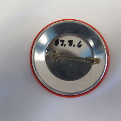 Back of button.: Origsize: 2.25" (dia); Origformat: Artifact