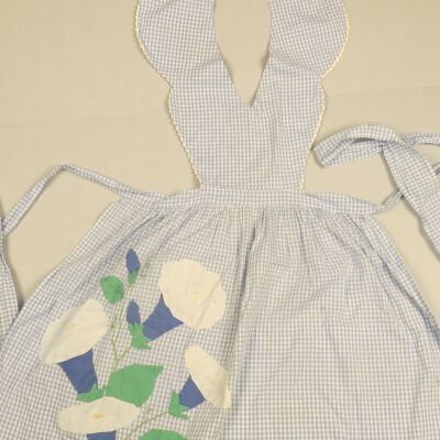 Blue Gingham and Applique Apron