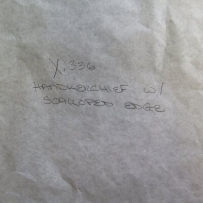 Number of handkerchief: Origsize: 12" (w) x 12" (l); Origformat: Artifact