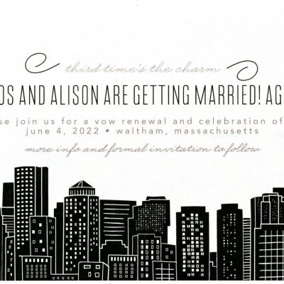 Vow renewal invitation / wedding announcement for June 4, 2022