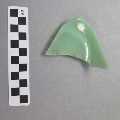 Other side of dish fragment.: Origsize: .75" (h) x 2.75" (w); Origformat: Artifact
