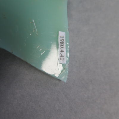 Number of dish fragment.: Origsize: .75" (h) x 2.75" (w); Origformat: Artifact