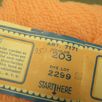Close up of number on yarn.: Origsize: 5"(H) x 4.5"(dia); Origformat: Artifact