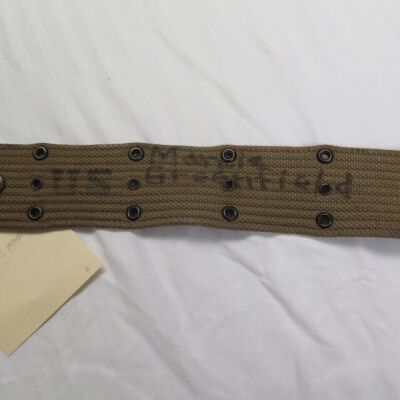 Pistol belt showing US stamp: Origformat: Artifact