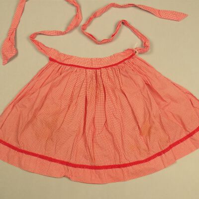 Red and White Gingham Apron