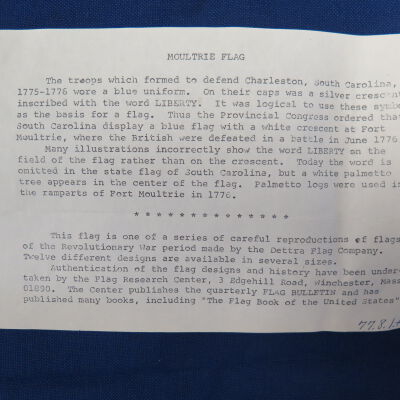 Card associated with flag.: Origformat: Artifact