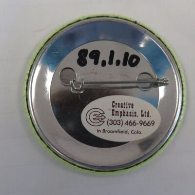 Back of button.: Origsize: 2.25" (dia); Origformat: Artifact