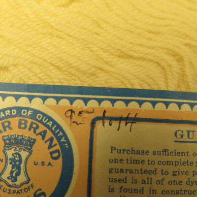 Close up of number on yarn.: Origsize: 5"(H) x 4.5"(dia); Origformat: Artifact