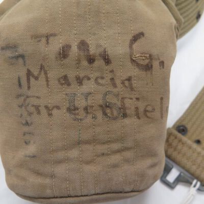 Close up of canteen cover: Origformat: Artifact