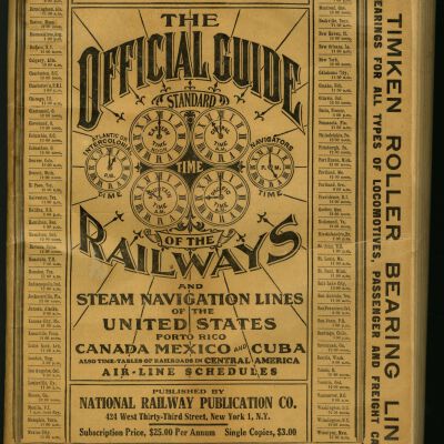 The Official Guide of the Railways and Steam Navigation Lines of the United States, Porto Rico, Canada, Mexico and Cuba Also Time-Tables of Railroads in Central America and Air-Line Schedules