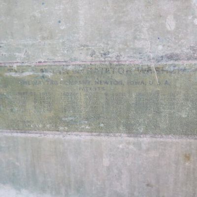Text on one side of washer.: Origsize: 42" (h) x 27" (w) x; Origformat: Artifact