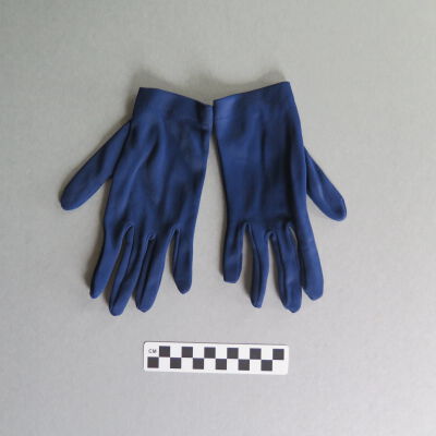 Front of gloves.: Origsize: 4" (w) x 6" (l); Origformat: Artifact