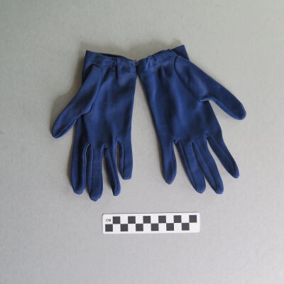Back of gloves.: Origsize: 4" (w) x 6" (l); Origformat: Artifact