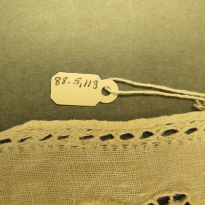 Number on napkin.: Origsize: 10" (w) x 10" (l); Origformat: Artifact