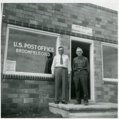 Miles Crawford and Lester Newton by Broomfield Post Office