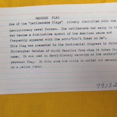 Card associated with flag.: Origformat: Artifact