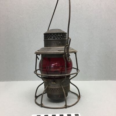 Overview of lantern.: Origsize: 15" (h) x 6" (diam); Origformat: Artifact