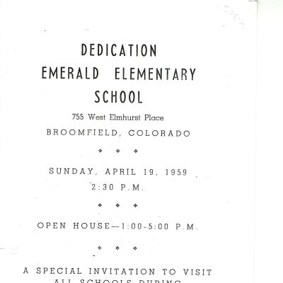 Dedication: Emerald Elementary School