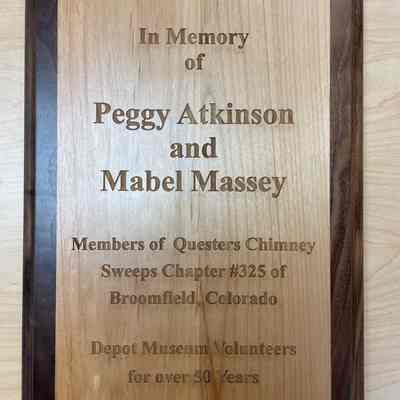 Plaque Honoring Peggy Atkinson & Mabel Massey