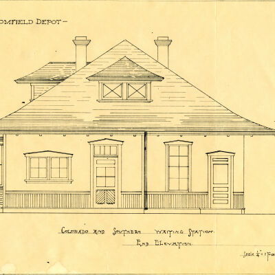 Positive Blueprint of the Broomfield Depot, Front