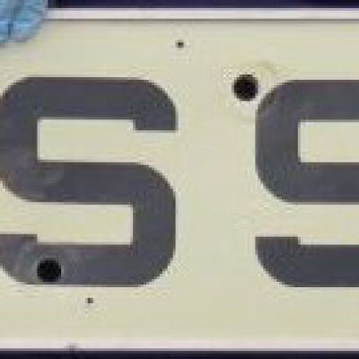 Railroad sign in off-site storage