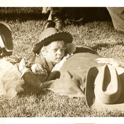 Family Relaxing "Quiet Moment" - Kid in cowboy hat - Broomfield Days?
