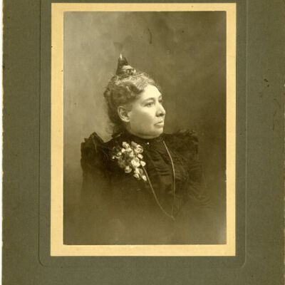 Card Photograph of Sarah Church, circa 1860s: Origsize: 9" x 10.25"; Origformat: Print-Photographic; Resolution: 550dpi