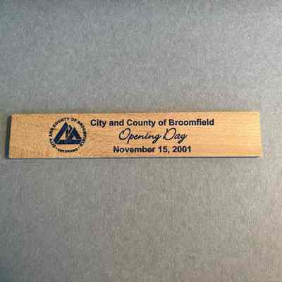 City and County of Broomfield Opening Day Commemorative Ruler